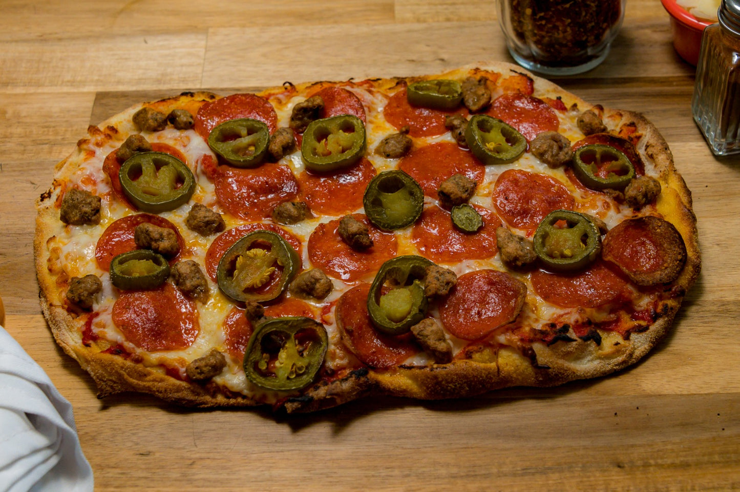La Pinsa Mia - Pepperoni, Sausage & Jalapeño Pinsa